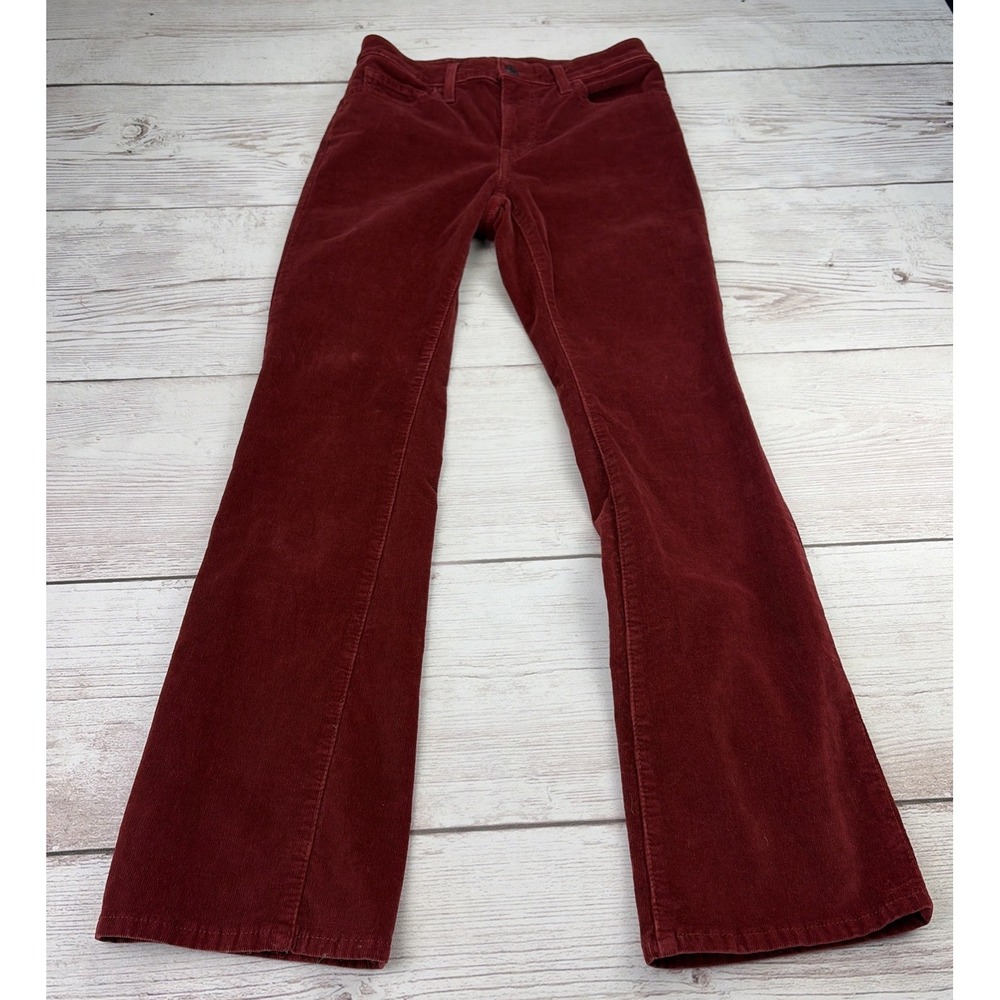 Levi's 725 Women's 26 High Rise Bootcut Corduroy Pants Burgundy Red Excellent